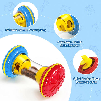 Interactive Dog Toys, Dog Puzzle Toys for Smart, Dog Enrichment Toy to Keep Them Busy, Treat Dispensing Toy Slow Puzzles Feeder, Yellow