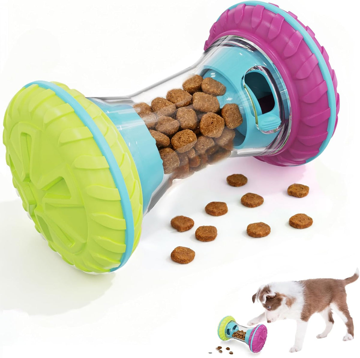 Interactive Dog Toys, Dog Puzzle Toys for Smart, Dog Enrichment Toy to Keep Them Busy, Treat Dispensing Toy Slow Puzzles Feeder, Yellow