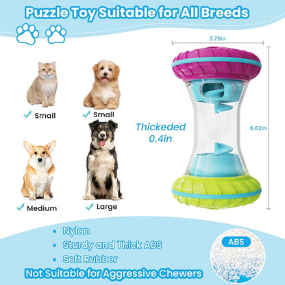 Interactive Dog Toys, Dog Puzzle Toys for Smart, Dog Enrichment Toy to Keep Them Busy, Treat Dispensing Toy Slow Puzzles Feeder, Yellow