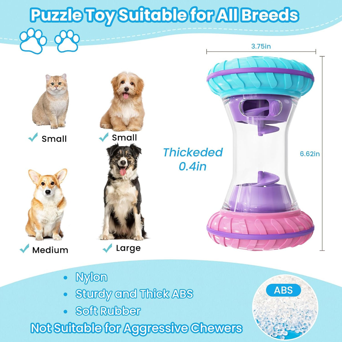 Interactive Dog Toys, Dog Puzzle Toys for Smart, Dog Enrichment Toy to Keep Them Busy, Treat Dispensing Toy Slow Puzzles Feeder, Yellow