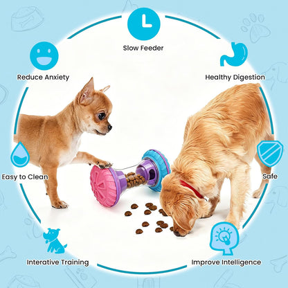 Interactive Dog Toys, Dog Puzzle Toys for Smart, Dog Enrichment Toy to Keep Them Busy, Treat Dispensing Toy Slow Puzzles Feeder, Yellow