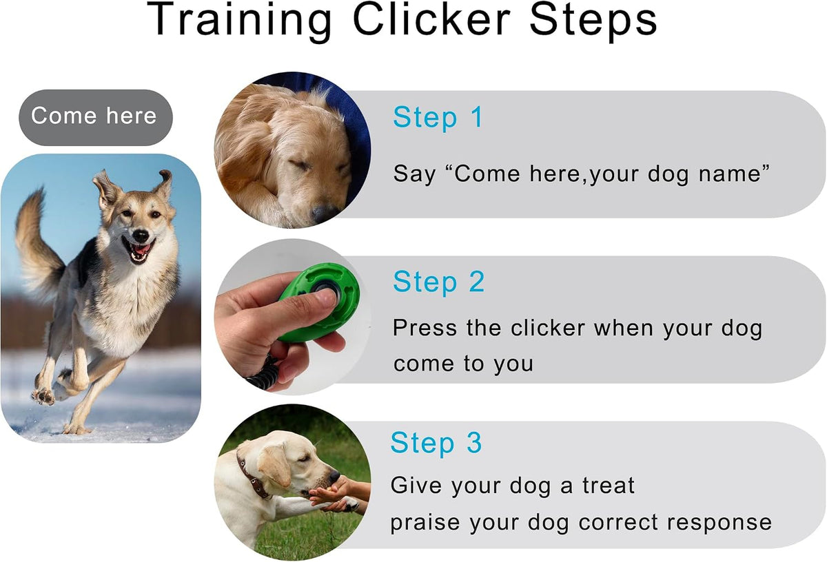 Pet Training Clicker with Wrist Strap - Dog Training Clickers for Puppy, Cat, Potty, Bird, Horse, Pet, Trainer Training Tools, Behavior Aids (Black +Deep Green + Tangerine + Yellow)
