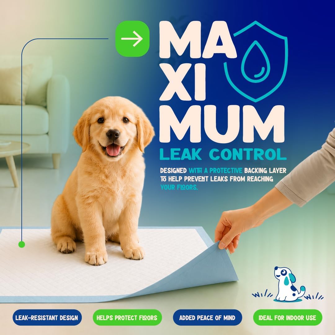 Loofy Pee Pads for Dogs, Training Pads for Dogs, Dog Training Pads, X-Large 35x24, Leak-Proof, Quick-Dry, Super Absorbent Puppy Potty Pads