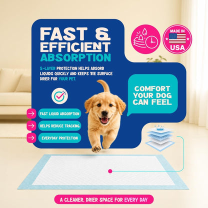 Loofy Pee Pads for Dogs, Training Pads for Dogs, Dog Training Pads, X-Large 35x24, Leak-Proof, Quick-Dry, Super Absorbent Puppy Potty Pads