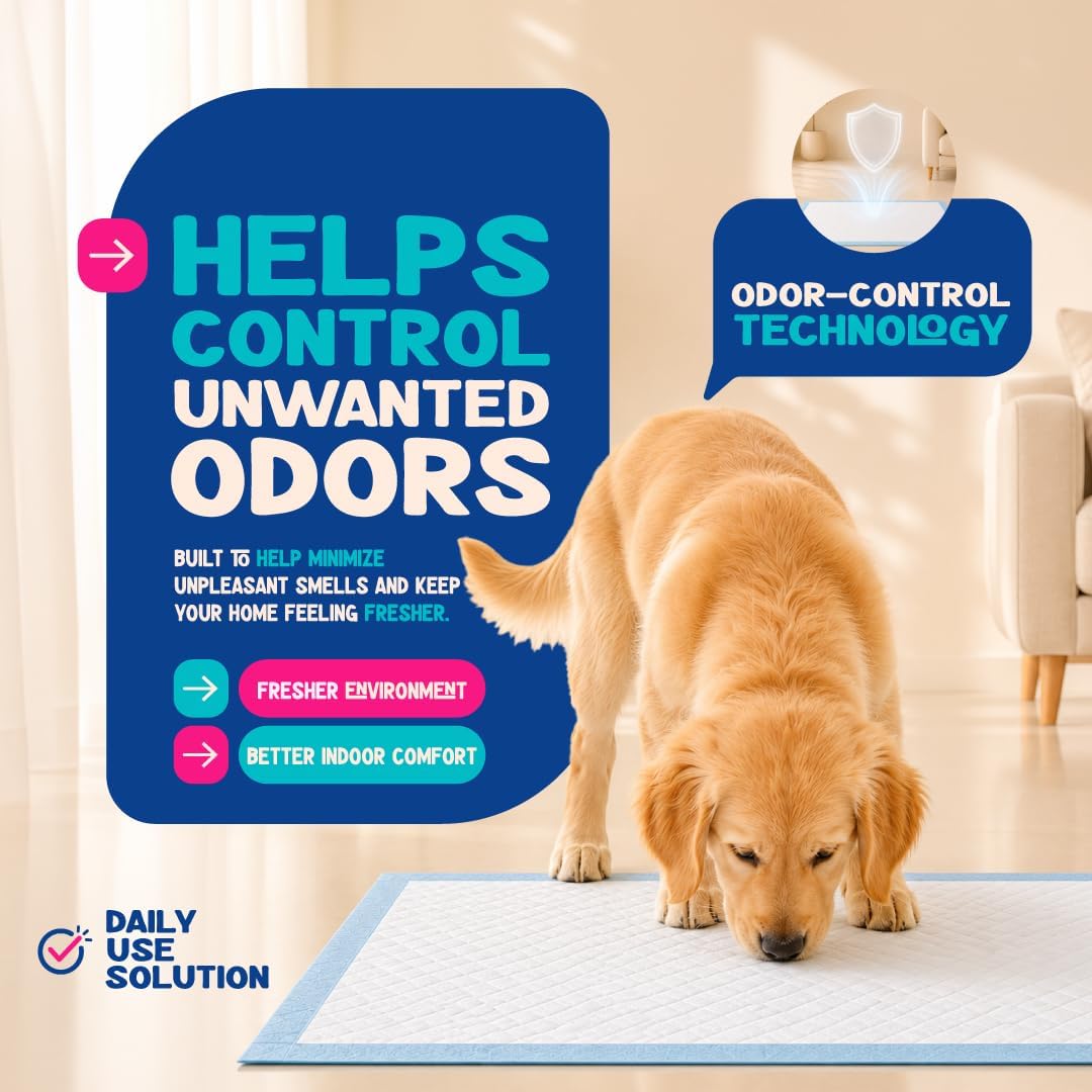 Loofy Pee Pads for Dogs, Training Pads for Dogs, Dog Training Pads, X-Large 35x24, Leak-Proof, Quick-Dry, Super Absorbent Puppy Potty Pads