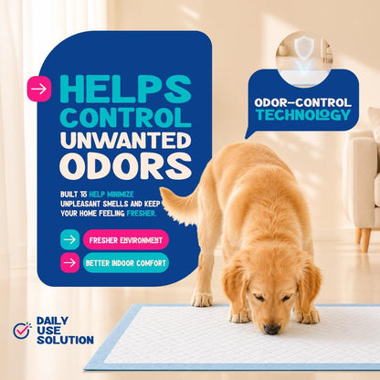 Loofy Pee Pads for Dogs, Training Pads for Dogs, Dog Training Pads, X-Large 35x24, Leak-Proof, Quick-Dry, Super Absorbent Puppy Potty Pads