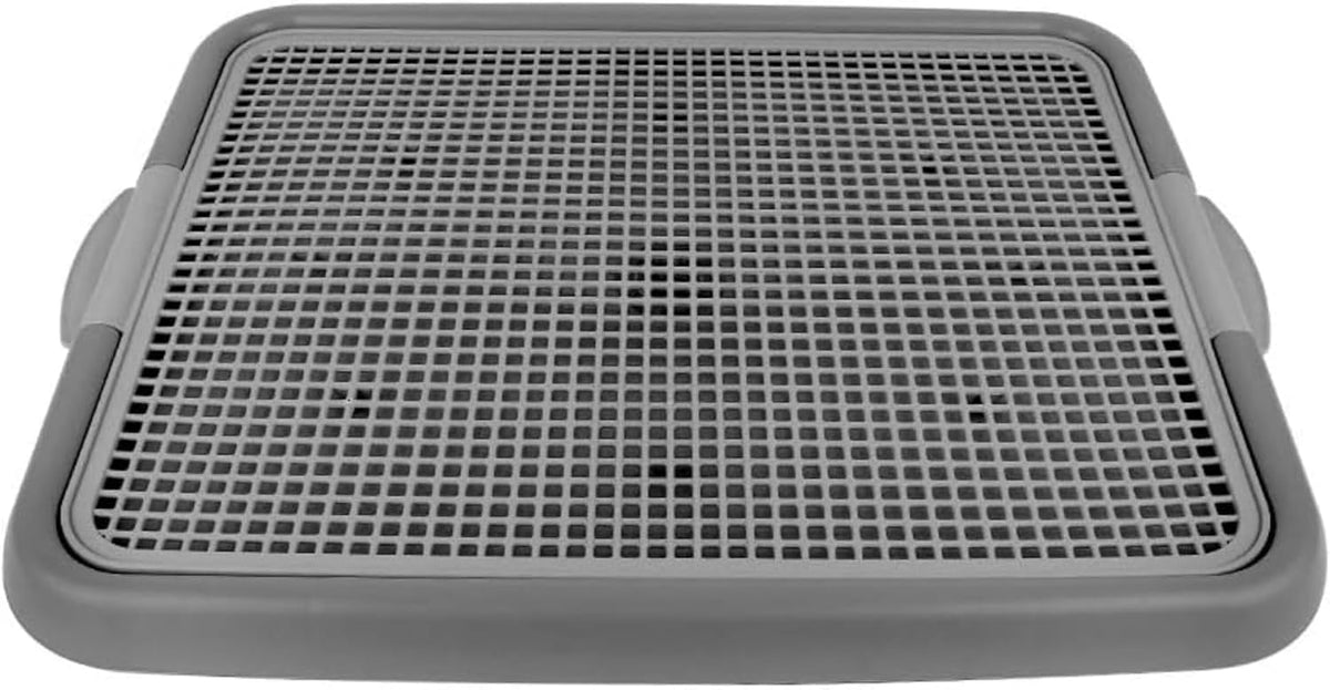 Puppy Potty Tray with Mesh – Dog Pee Pad Holder for Small Dogs & Puppies, Indoor Dog Potty Training Toilet, Plastic Leak-Proof Dog Potty Tray (Small - 20 x 16 in)