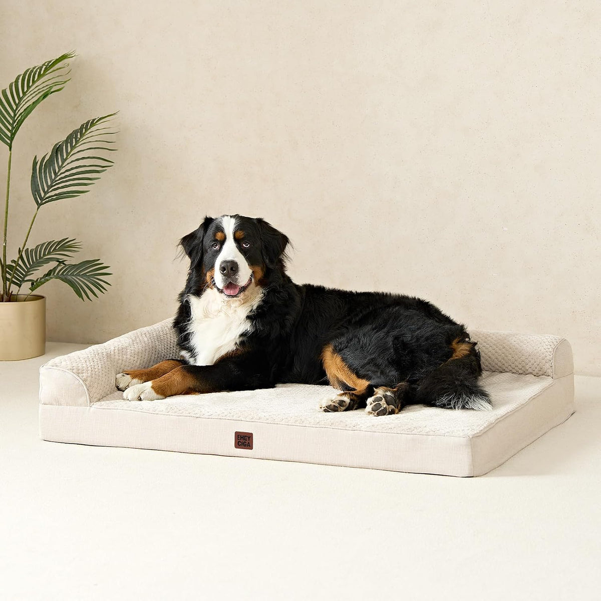 Orthopedic Dog Bed Medium Size, Memory Foam Dog Bed, Grey | Small Dog Sofa with Washable Removable Cover, Waterproof Pet Couch for Crate with Nonskid Bottom, 30x20x6