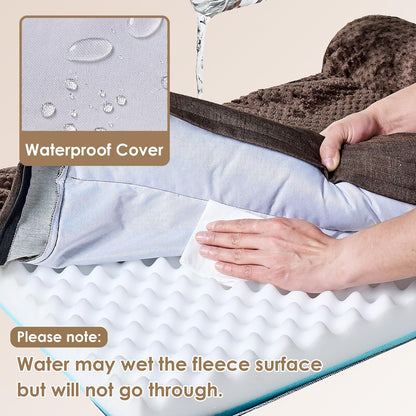 Orthopedic Dog Bed Medium Size, Memory Foam Dog Bed, Grey | Small Dog Sofa with Washable Removable Cover, Waterproof Pet Couch for Crate with Nonskid Bottom, 30x20x6