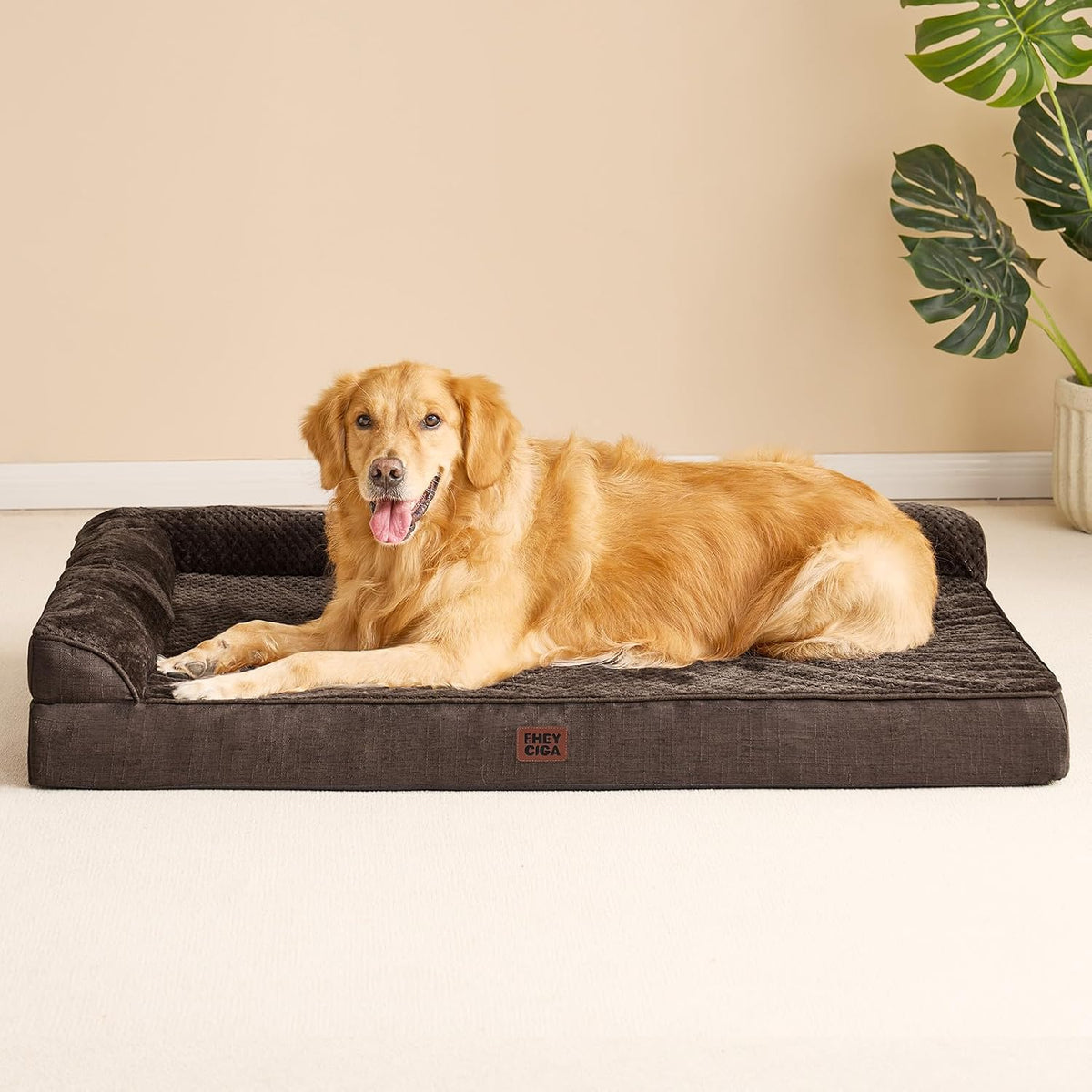Orthopedic Dog Bed Medium Size, Memory Foam Dog Bed, Grey | Small Dog Sofa with Washable Removable Cover, Waterproof Pet Couch for Crate with Nonskid Bottom, 30x20x6