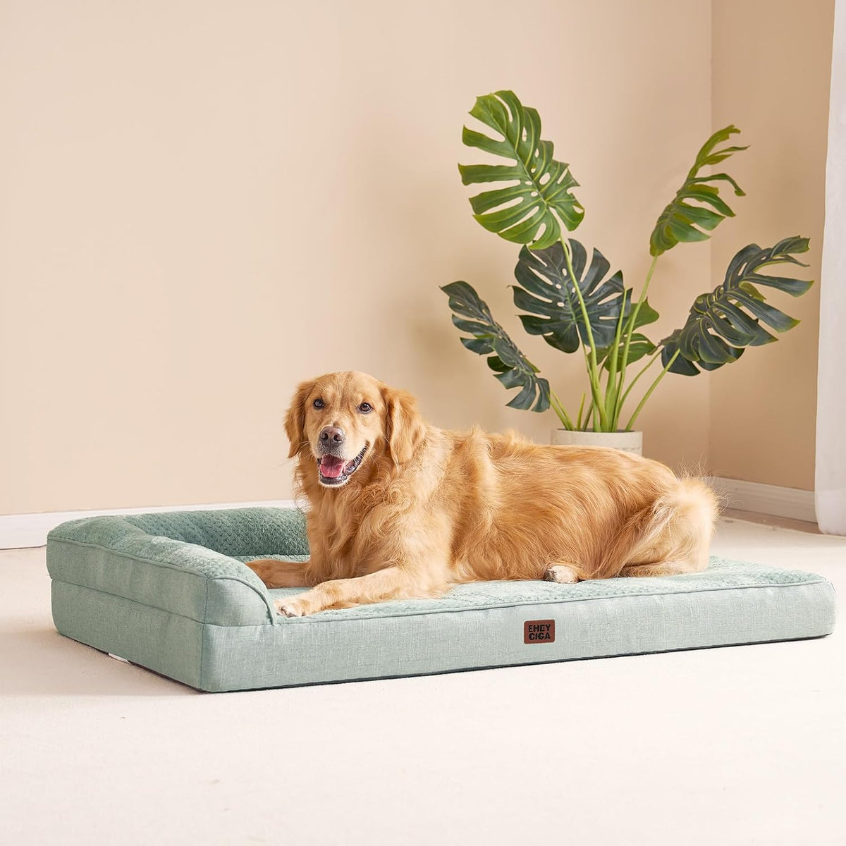 Orthopedic Dog Bed Medium Size, Memory Foam Dog Bed, Grey | Small Dog Sofa with Washable Removable Cover, Waterproof Pet Couch for Crate with Nonskid Bottom, 30x20x6