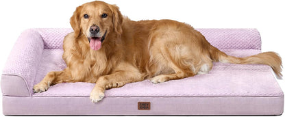 Orthopedic Dog Bed Medium Size, Memory Foam Dog Bed, Grey | Small Dog Sofa with Washable Removable Cover, Waterproof Pet Couch for Crate with Nonskid Bottom, 30x20x6