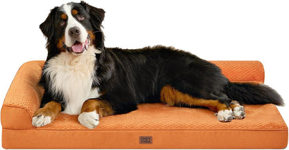 Orthopedic Dog Bed Medium Size, Memory Foam Dog Bed, Grey | Small Dog Sofa with Washable Removable Cover, Waterproof Pet Couch for Crate with Nonskid Bottom, 30x20x6