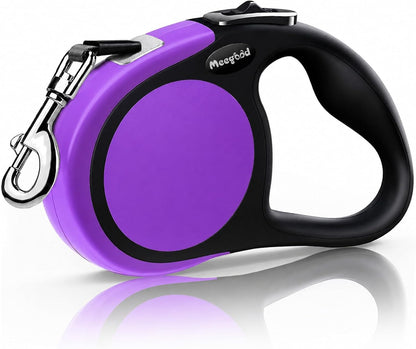 Heavy Duty Retractable Dog Leash-16ft Strong & Durable Walking Leash for S to L Dogs up to 45/115 lbs, Upgraded Lock System, Non Slip Grip, Tangle Free (Purple, Small/Medium)