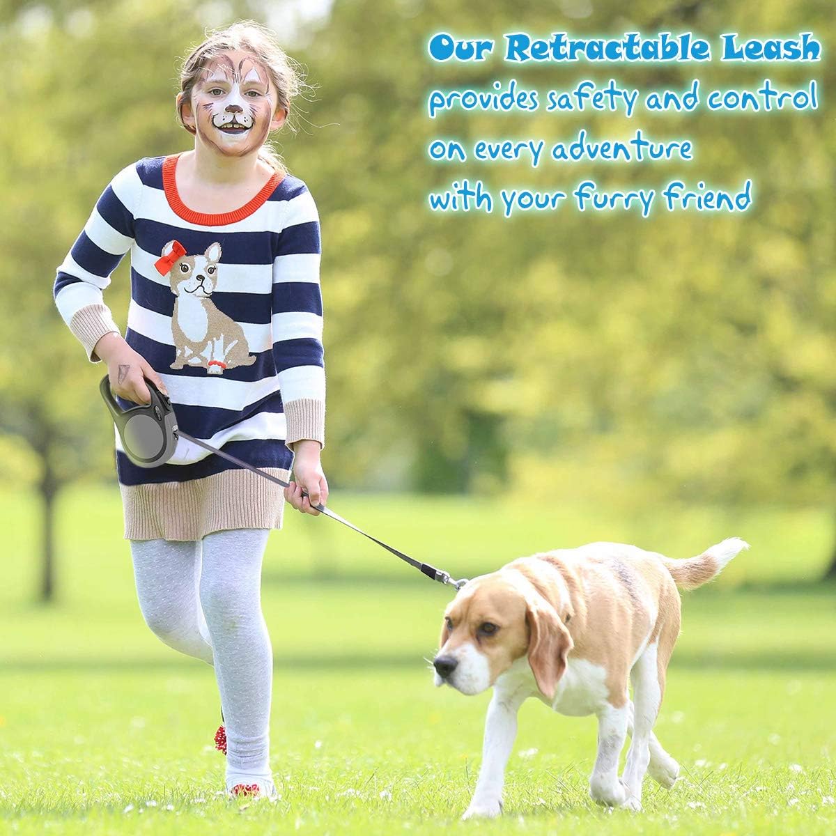Heavy Duty Retractable Dog Leash-16ft Strong & Durable Walking Leash for S to L Dogs up to 45/115 lbs, Upgraded Lock System, Non Slip Grip, Tangle Free (Purple, Small/Medium)