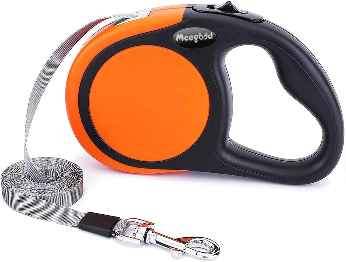 Heavy Duty Retractable Dog Leash-16ft Strong & Durable Walking Leash for S to L Dogs up to 45/115 lbs, Upgraded Lock System, Non Slip Grip, Tangle Free (Purple, Small/Medium)