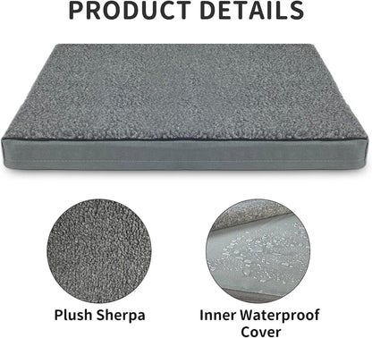 Heated Pet Beds for Indoor/Outdoor Cat & Dog Orthopedic Foam Warming Cat Beds Auto Temperature Control, Washable Cover with Waterproof Liner Thermo Kitty Electric Heating Bed