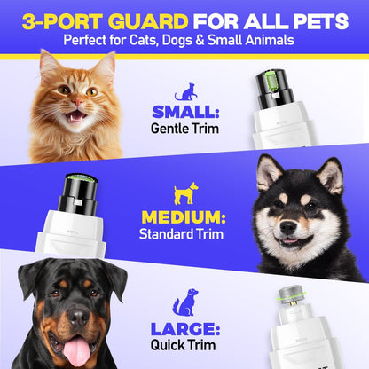 Whisper-Quiet Dog Nail Grinder 50%More Power for Sensitive Dogs,Cat