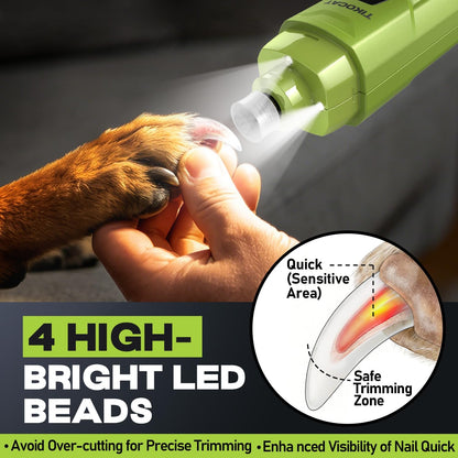 Whisper-Quiet Dog Nail Grinder 50%More Power for Sensitive Dogs,Cat