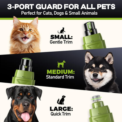 Whisper-Quiet Dog Nail Grinder 50%More Power for Sensitive Dogs,Cat