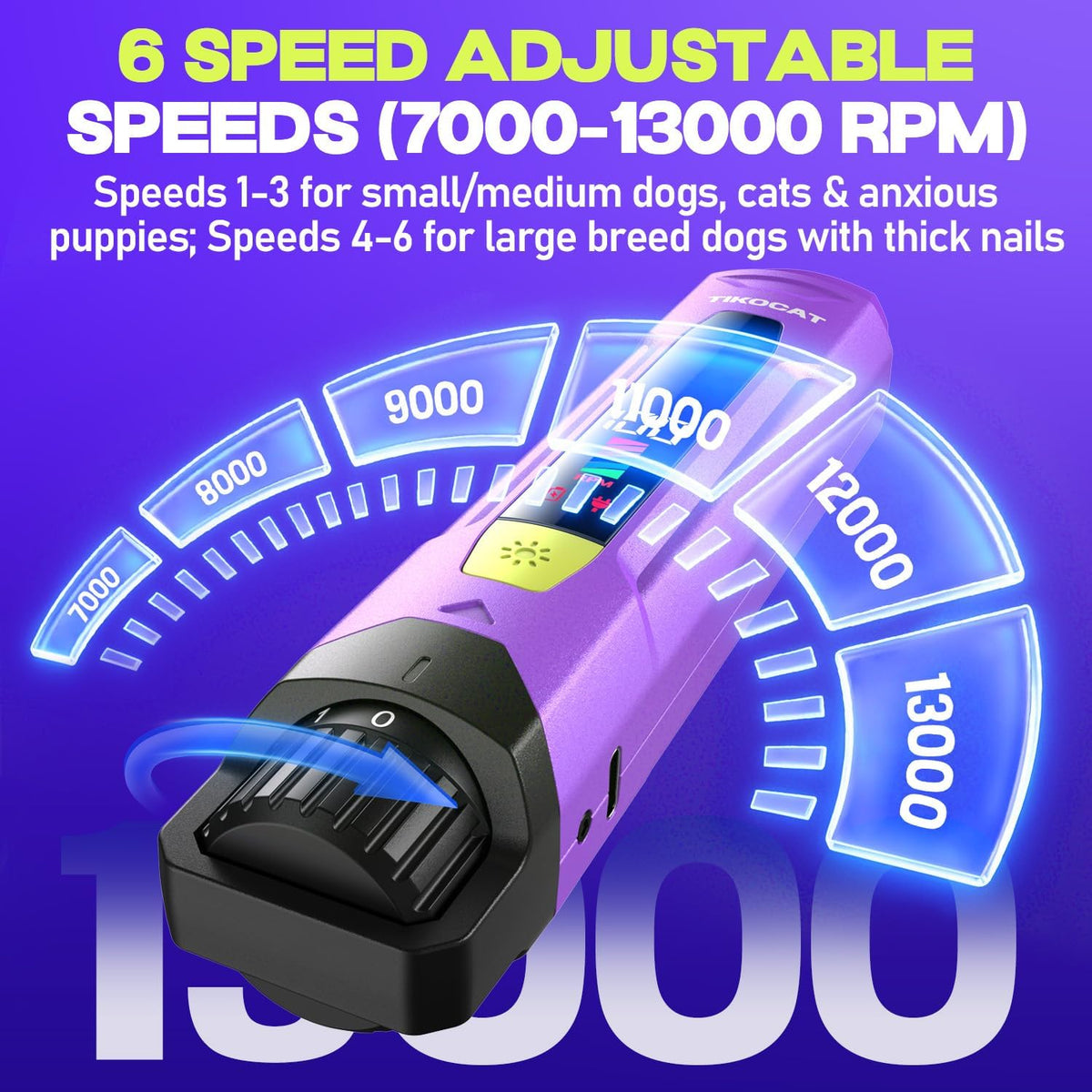 Whisper-Quiet Dog Nail Grinder 50%More Power for Sensitive Dogs,Cat