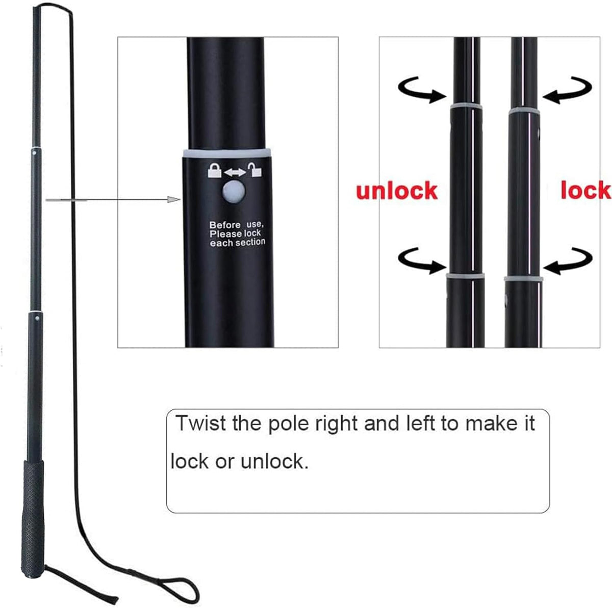 Dog Extendable Teaser Wand Pet Flirt Stick Pole Puppy Chasing Tail Interactive Toy for Small Medium Large Dogs Training Playing Exercise