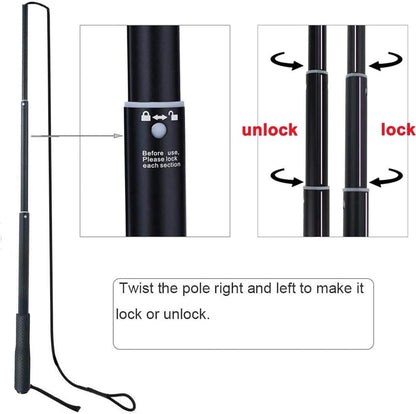 Dog Extendable Teaser Wand Pet Flirt Stick Pole Puppy Chasing Tail Interactive Toy for Small Medium Large Dogs Training Playing Exercise