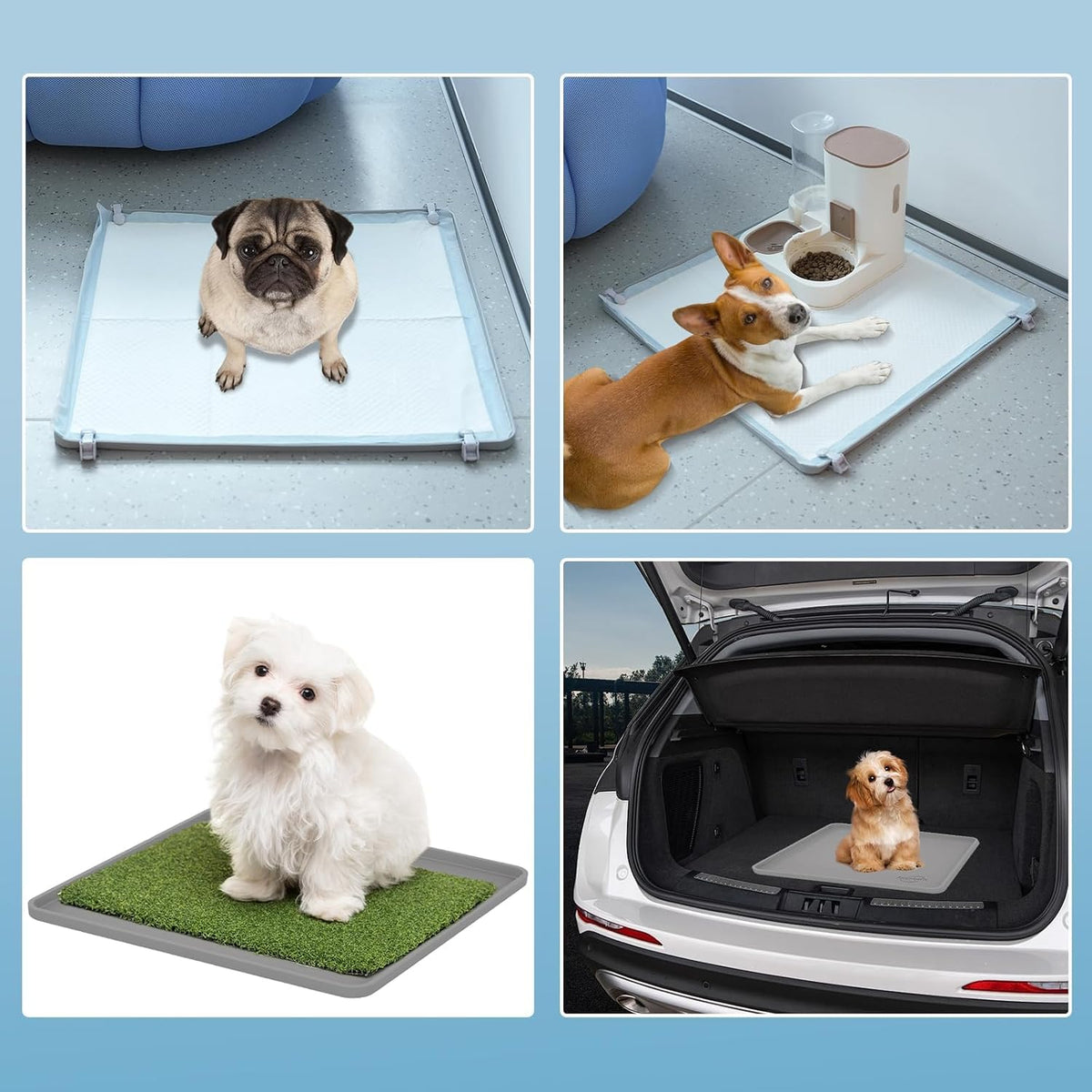 Dog Pee Pad Holder, Fits Up to 28"x 34" Pee Pads, Floor Protection