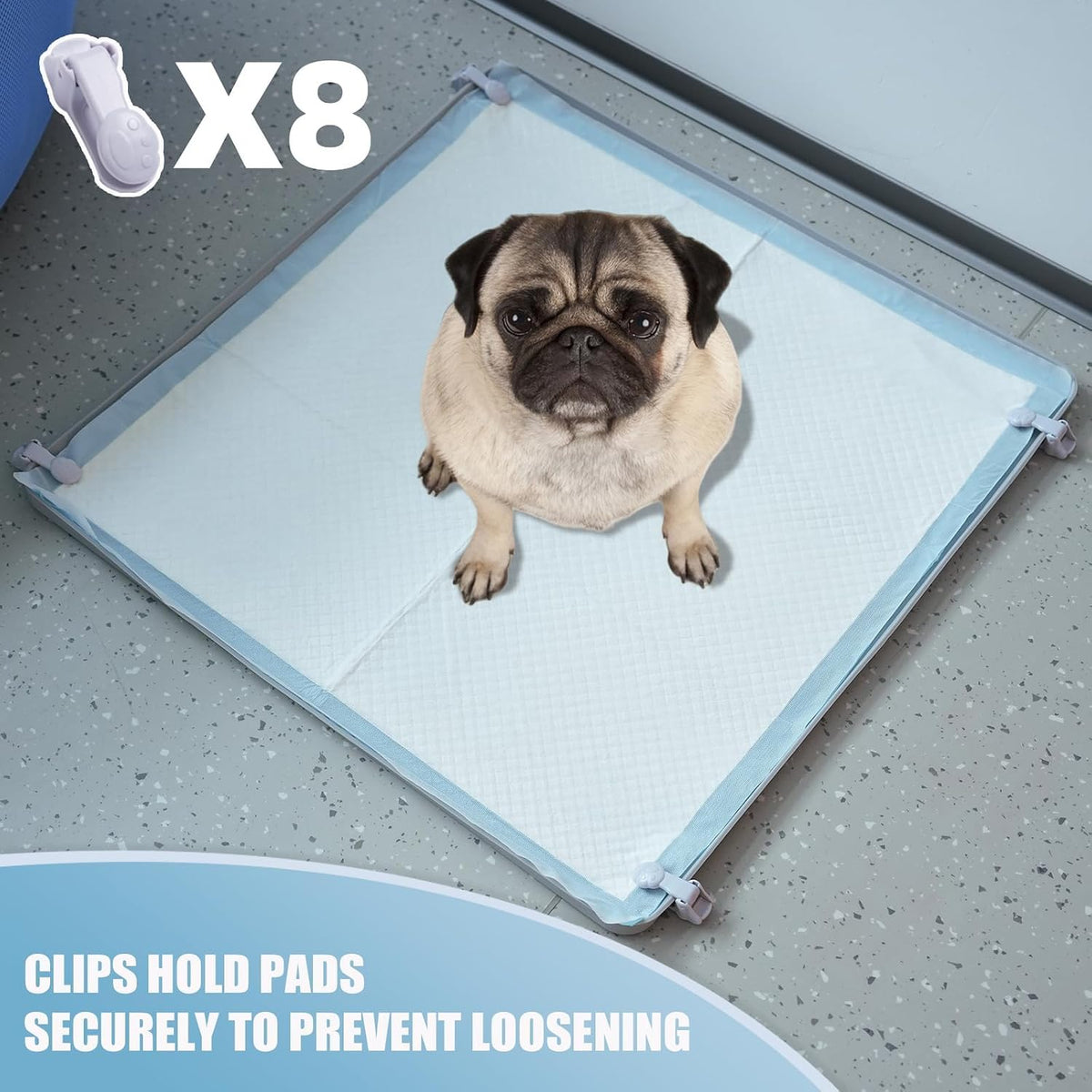 Dog Pee Pad Holder, Fits Up to 28"x 34" Pee Pads, Floor Protection
