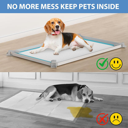 Dog Pee Pad Holder, Fits Up to 28"x 34" Pee Pads, Floor Protection