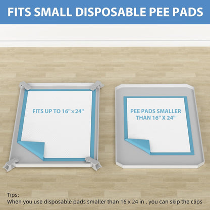 Dog Pee Pad Holder, Fits Up to 28"x 34" Pee Pads, Floor Protection