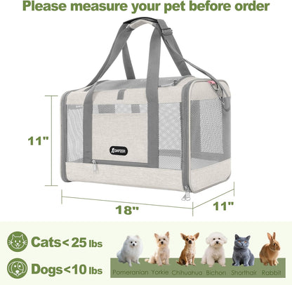 Cat Carrier American Airline Approved 18x11x11,Top Opening Pet Cage