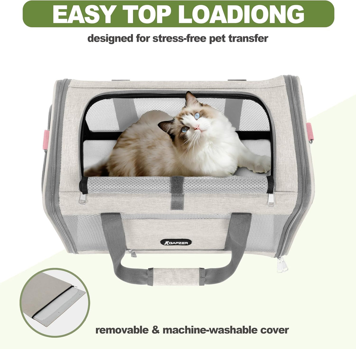 Cat Carrier American Airline Approved 18x11x11,Top Opening Pet Cage