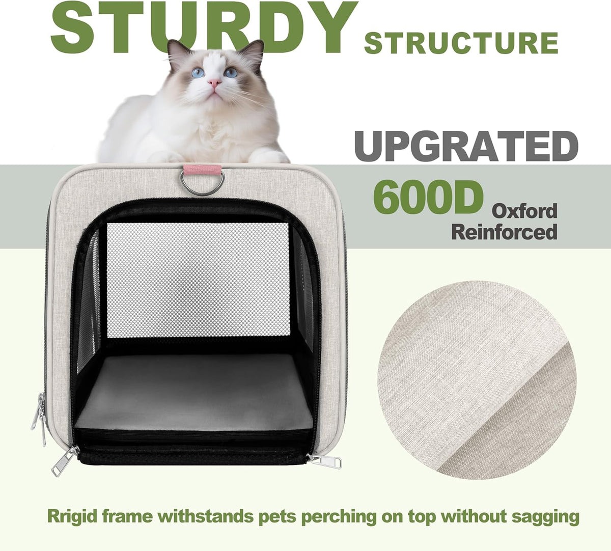 Cat Carrier American Airline Approved 18x11x11,Top Opening Pet Cage