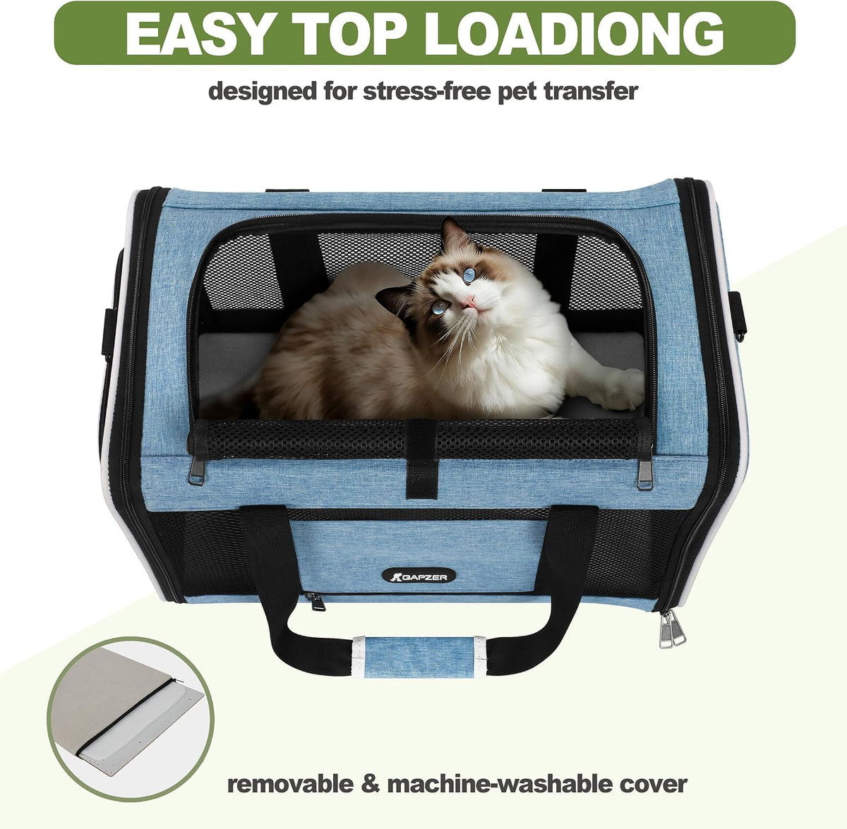 Cat Carrier American Airline Approved 18x11x11,Top Opening Pet Cage