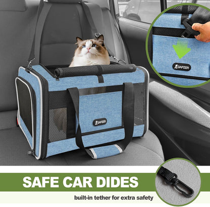 Cat Carrier American Airline Approved 18x11x11,Top Opening Pet Cage