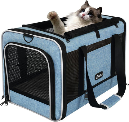 Cat Carrier American Airline Approved 18x11x11,Top Opening Pet Cage