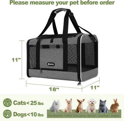 Cat Carrier American Airline Approved 18x11x11,Top Opening Pet Cage
