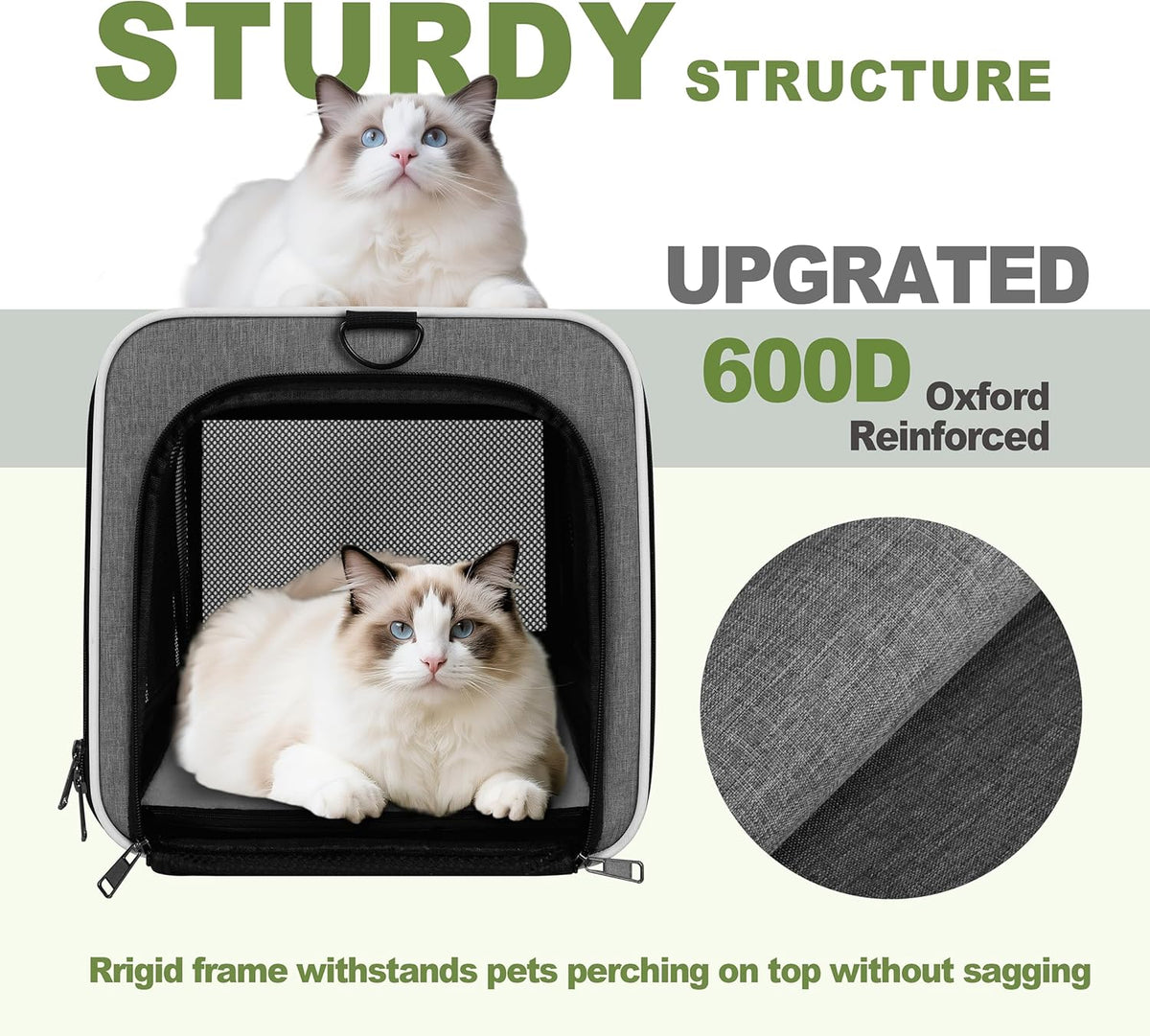 Cat Carrier American Airline Approved 18x11x11,Top Opening Pet Cage