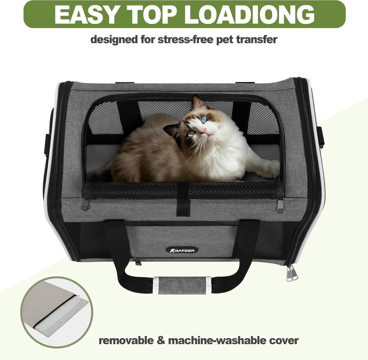 Cat Carrier American Airline Approved 18x11x11,Top Opening Pet Cage