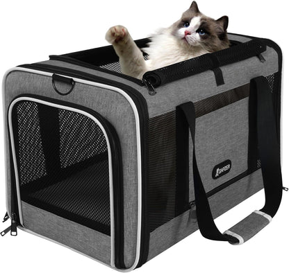 Cat Carrier American Airline Approved 18x11x11,Top Opening Pet Cage