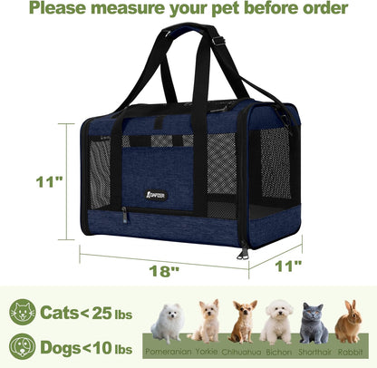Cat Carrier American Airline Approved 18x11x11,Top Opening Pet Cage