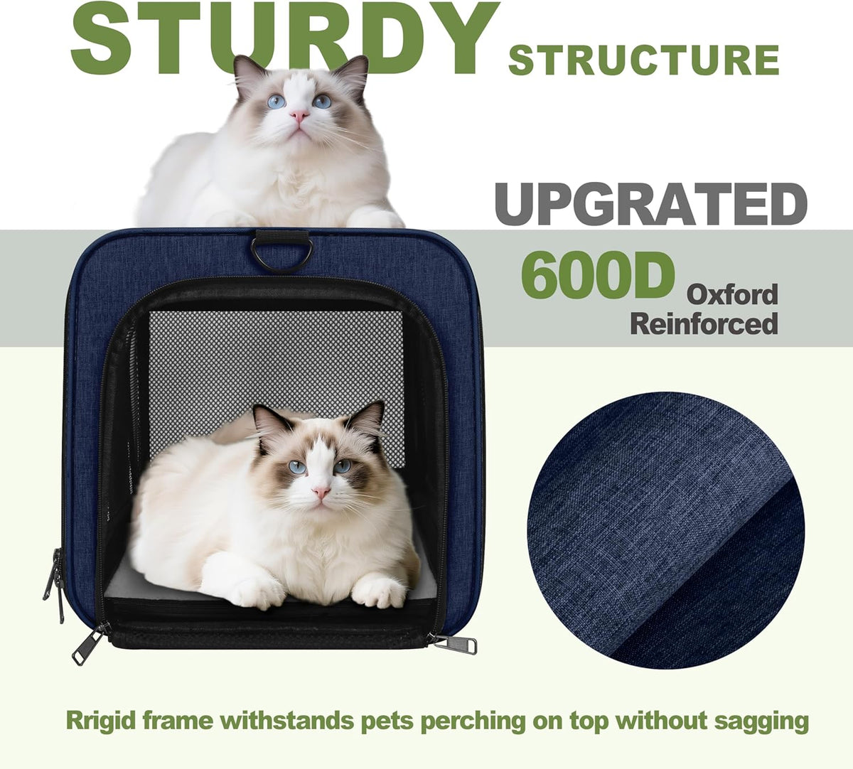 Cat Carrier American Airline Approved 18x11x11,Top Opening Pet Cage