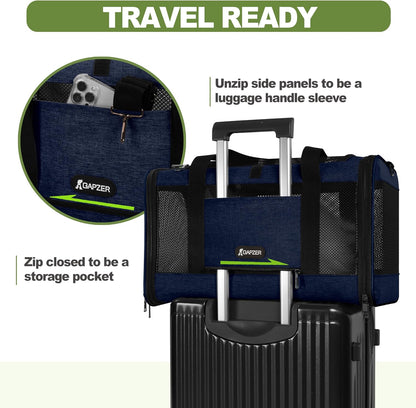 Cat Carrier American Airline Approved 18x11x11,Top Opening Pet Cage
