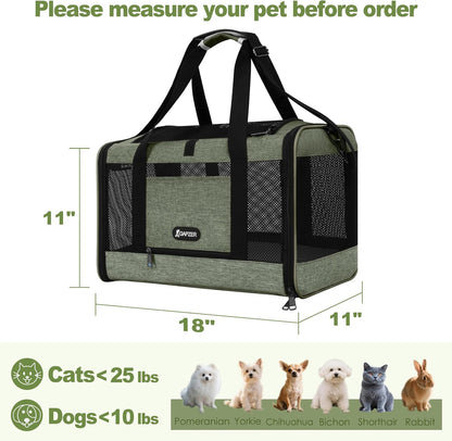 Cat Carrier American Airline Approved 18x11x11,Top Opening Pet Cage