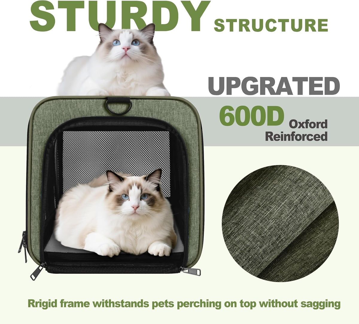 Cat Carrier American Airline Approved 18x11x11,Top Opening Pet Cage