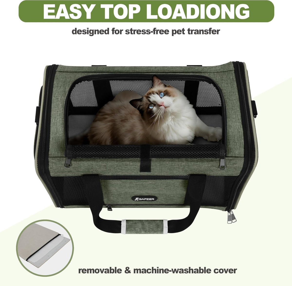 Cat Carrier American Airline Approved 18x11x11,Top Opening Pet Cage