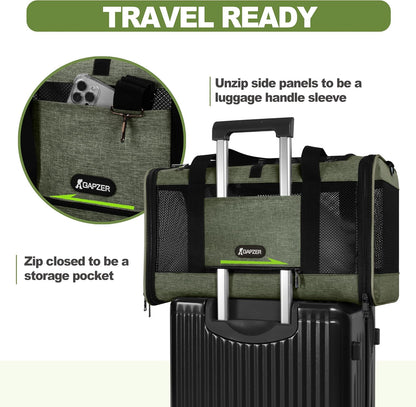 Cat Carrier American Airline Approved 18x11x11,Top Opening Pet Cage