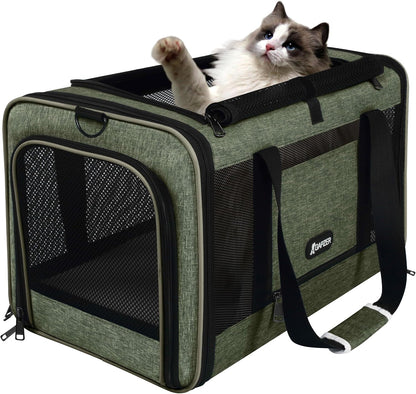 Cat Carrier American Airline Approved 18x11x11,Top Opening Pet Cage