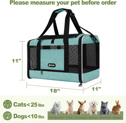 Cat Carrier American Airline Approved 18x11x11,Top Opening Pet Cage